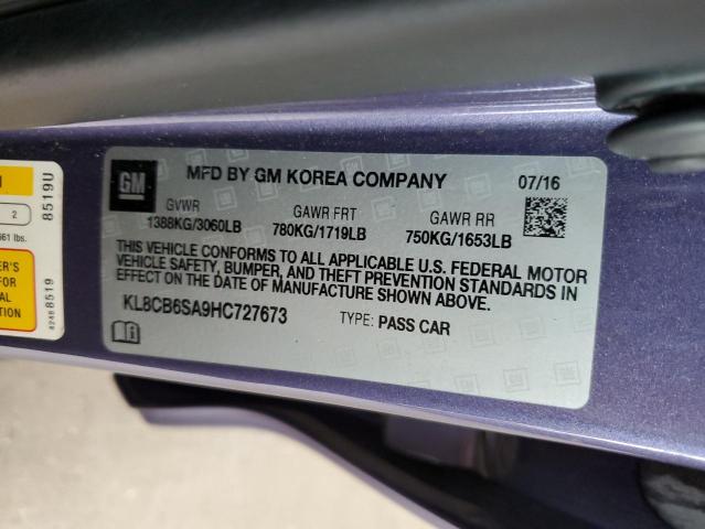 2017 CHEVROLET SPARK LS KL8CB6SA9HC727673