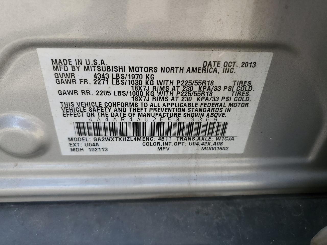 MITSUBISHI OUTLANDER SE