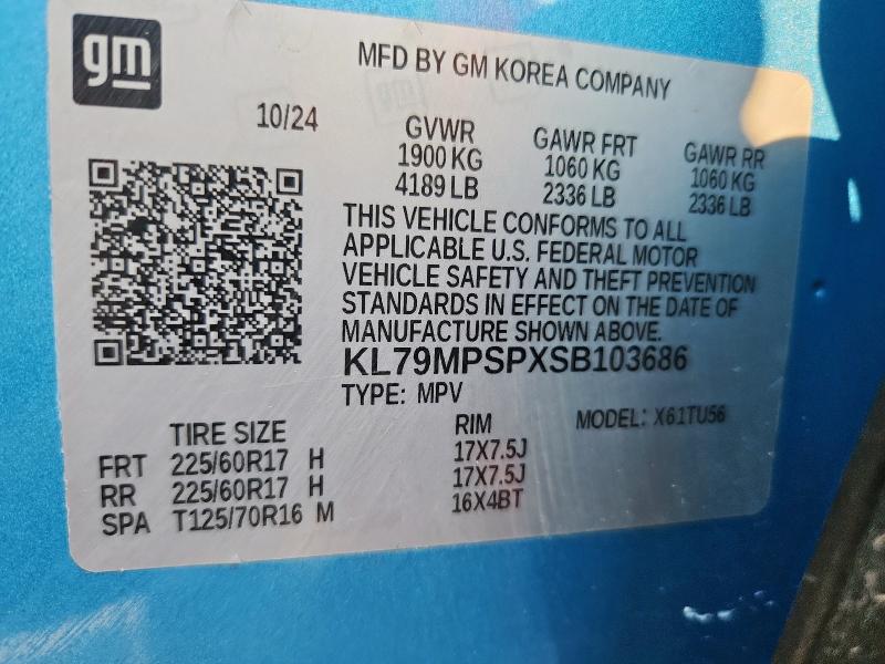 2025 CHEVROLET TRAILBLAZE KL79MPSPXSB103686