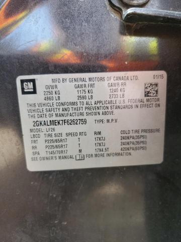 2015 GMC TERRAIN SL 2GKALMEK7F6262759