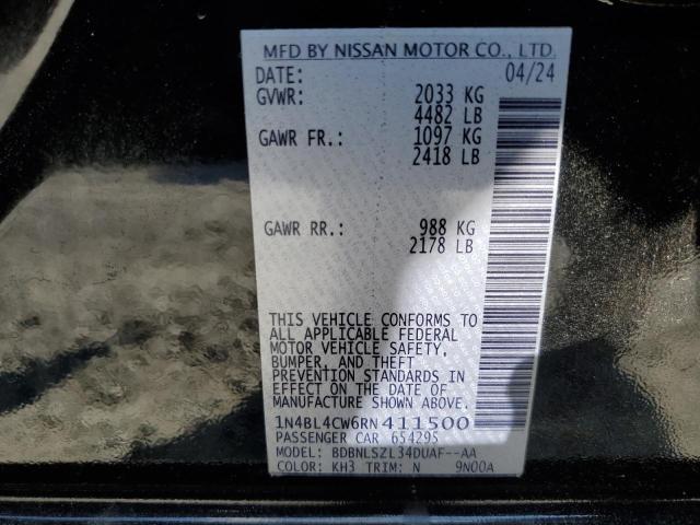 2024 NISSAN ALTIMA SR 1N4BL4CW6RN411500