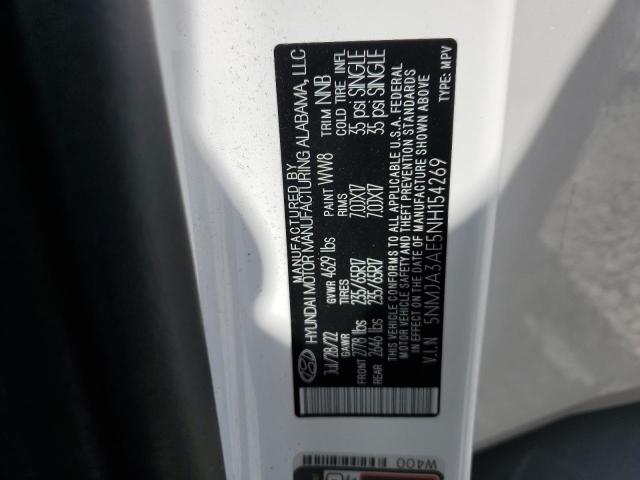 2022 HYUNDAI TUCSON SE 5NMJA3AE5NH154269