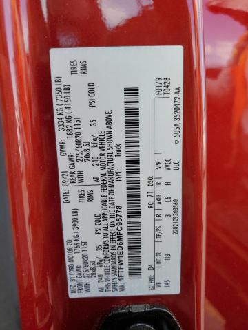 2021 FORD F150 SUPERCREW 1FTFW1ED6MFC95778