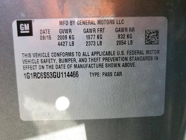 2016 CHEVROLET VOLT LT 1G1RC6S53GU114466
