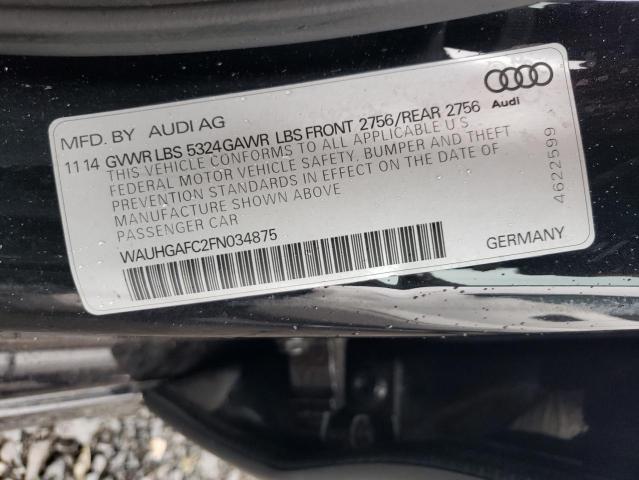 2015 AUDI A6 PRESTIG WAUHGAFC2FN034875