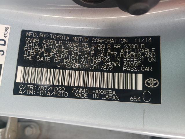 2015 TOYOTA PRIUS V JTDZN3EU7FJ017872