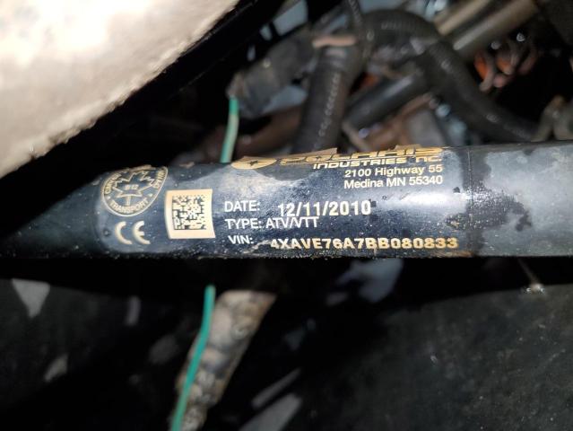 2011 POLARIS RANGER RZR - 4XAVE76A7BB080833