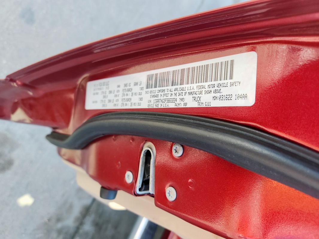 2015 RAM 1500 LARAM 1C6RR7NG3FS663224