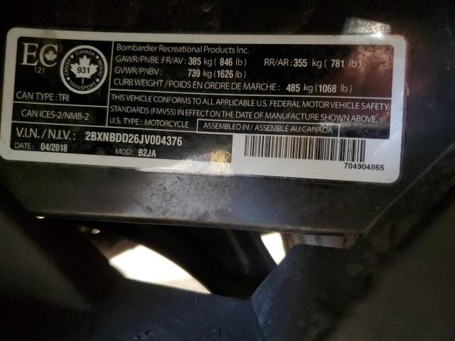 2018 CAN-AM SPYDER ROADSTER RT 2BXNBDD26JV004376
