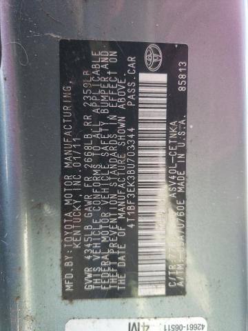 2011 TOYOTA CAMRY BASE #3255452402