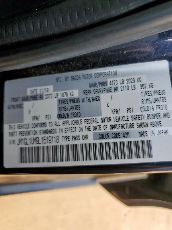 2020 MAZDA 6 SPORT JM1GL1UM9L1519118
