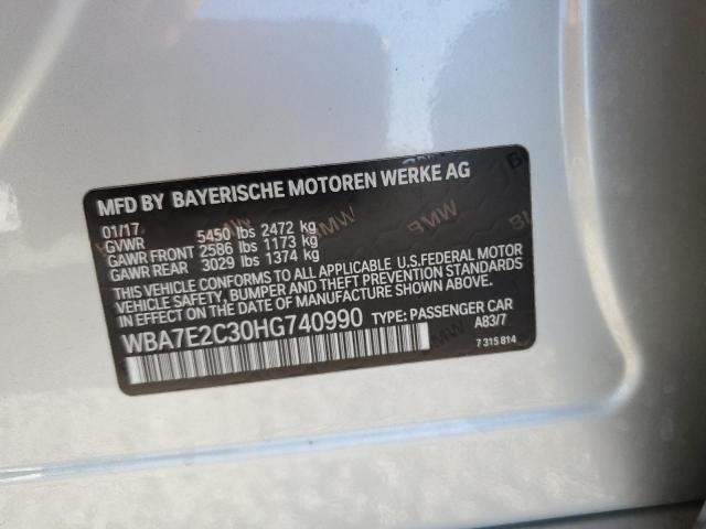 2017 BMW 740I - WBA7E2C30HG740990