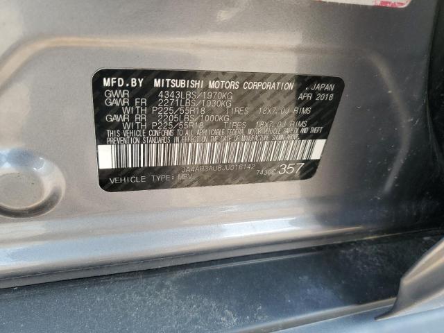 2018 MITSUBISHI OUTLANDER JA4AR3AU8JU016142