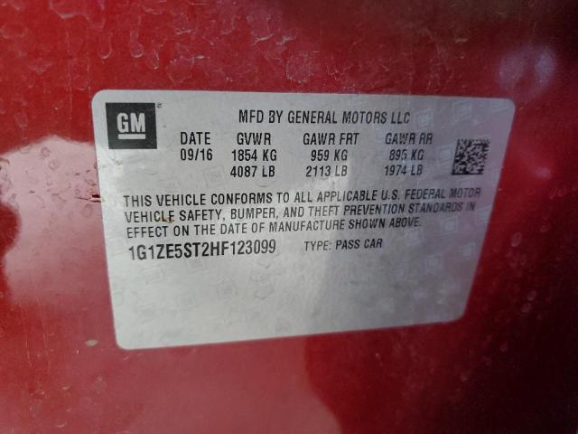 2017 CHEVROLET MALIBU LT - 1G1ZE5ST2HF123099