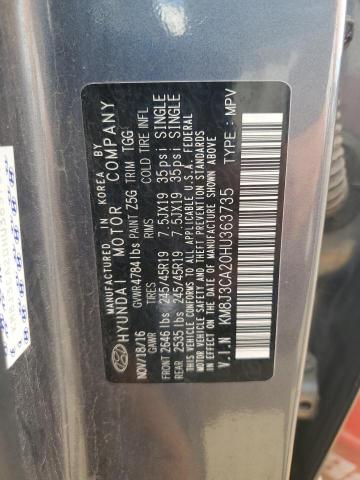 2017 HYUNDAI TUCSON LIM - KM8J3CA20HU363735