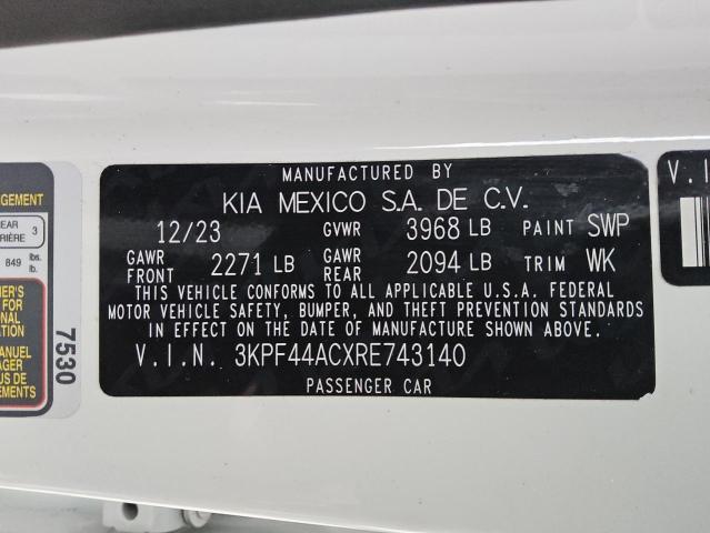 2024 KIA FORTE GT 3KPF44ACXRE743140