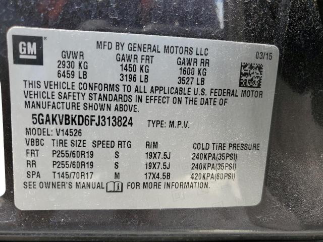2015 BUICK ENCLAVE 5GAKVBKD6FJ313824