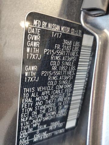 2017 NISSAN JUKE S JN8AF5MR2HT705342