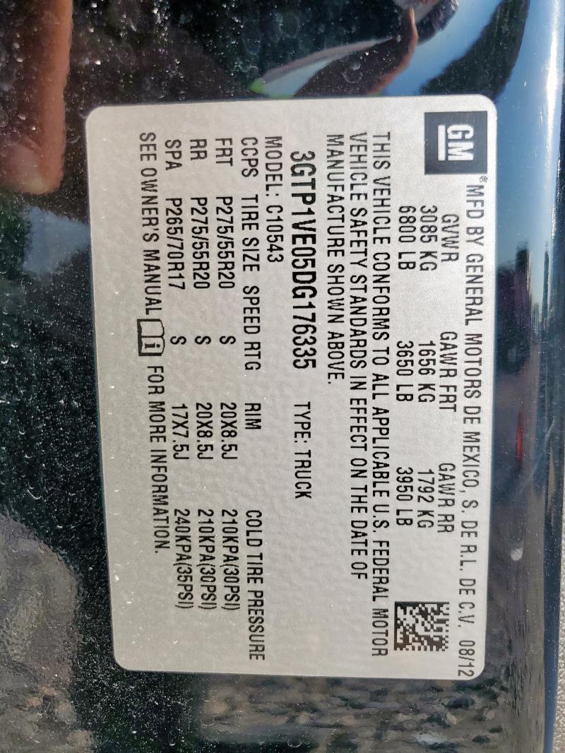 2013 GMC SIERRA C15 - 3GTP1VE05DG176335