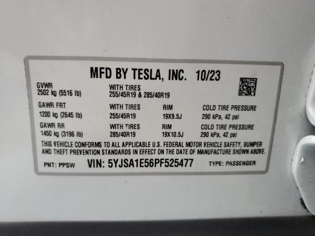 2023 TESLA MODEL S 5YJSA1E56PF525477