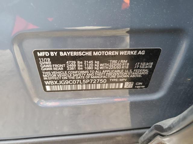 2020 BMW X1 XDRIVE2 WBXJG9C07L5P72750