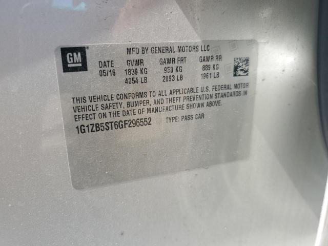 2016 CHEVROLET MALIBU LS 1G1ZB5ST6GF296552