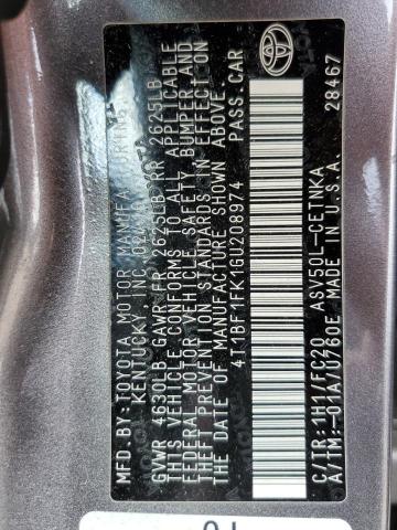 2016 TOYOTA CAMRY LE 4T1BF1FK1GU208974