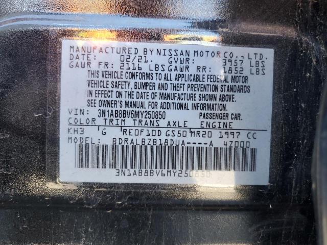 2021 NISSAN SENTRA S - 3N1AB8BV6MY250850