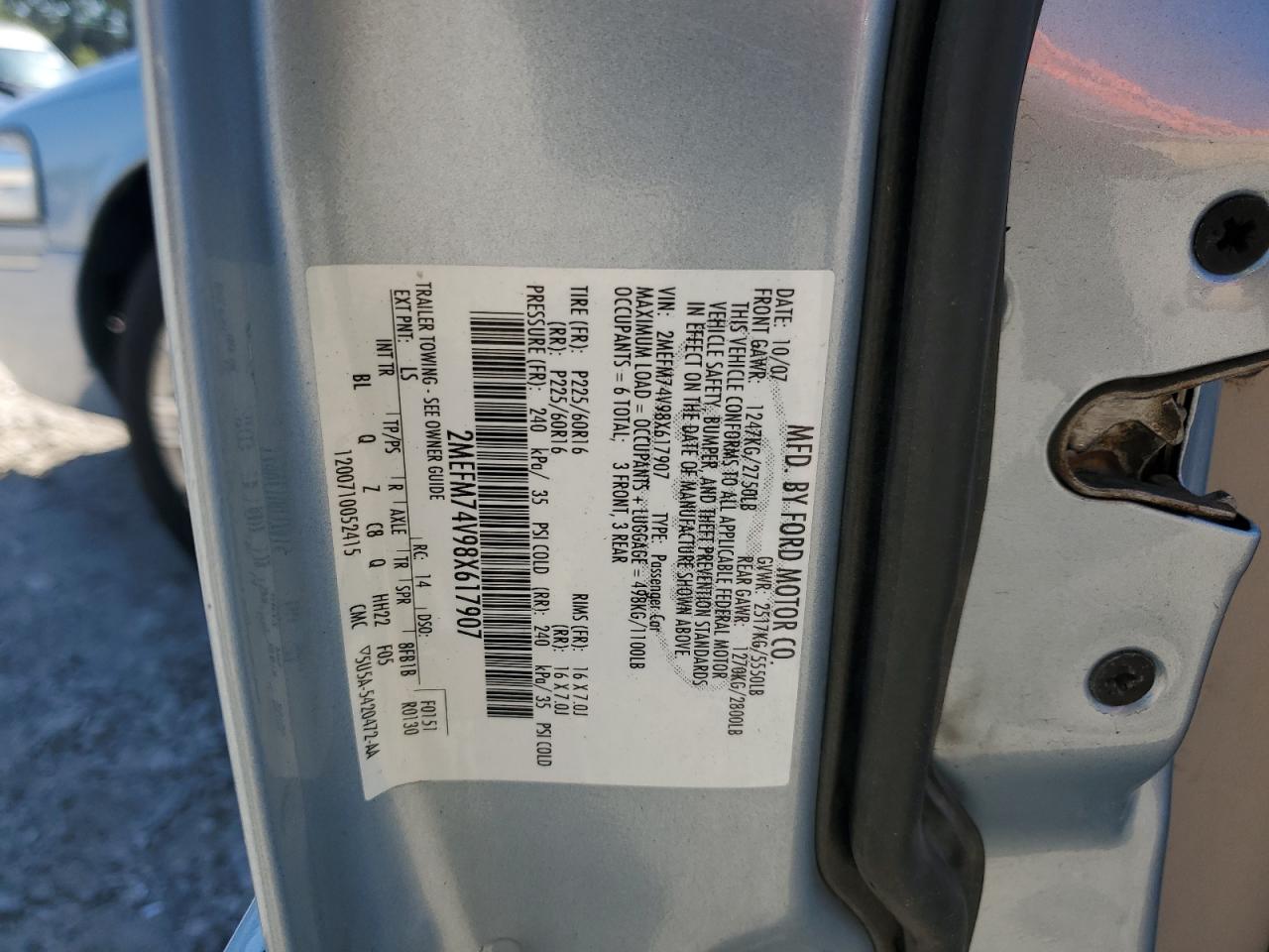 Lot #3215720708 2008 MERCURY GRAND MARQ