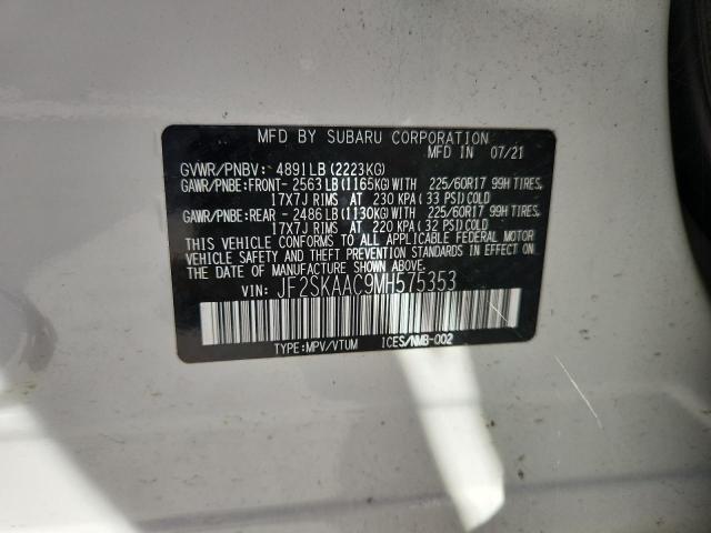 2021 SUBARU FORESTER JF2SKAAC9MH575353