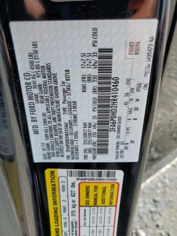 2017 FORD FUSION SE - 3FA6P0HD2HR410460