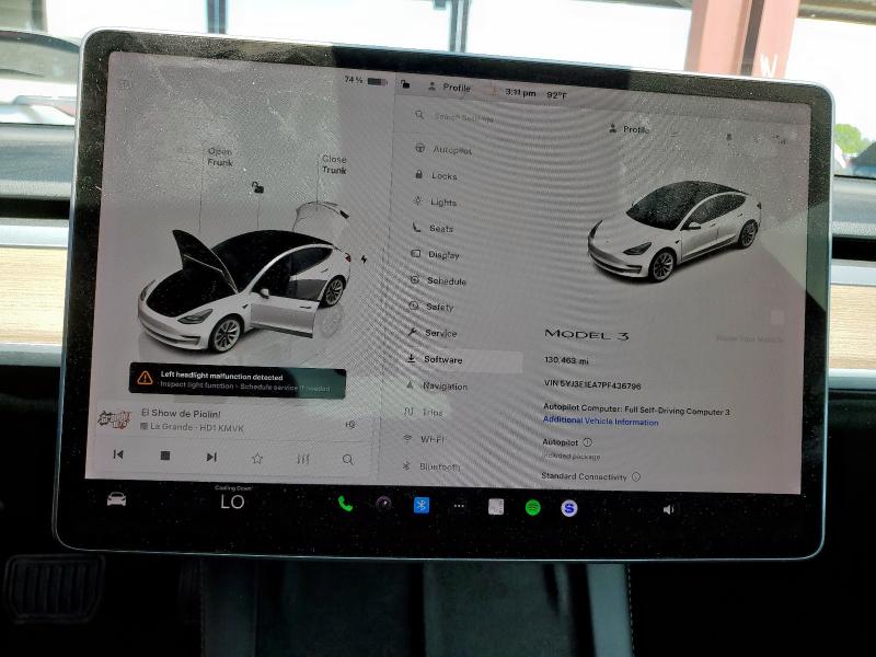 2023 TESLA MODEL 3 5YJ3E1EA7PF436796