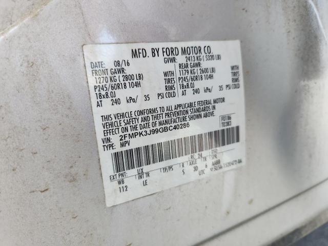 2016 FORD EDGE SEL - 2FMPK3J99GBC40286