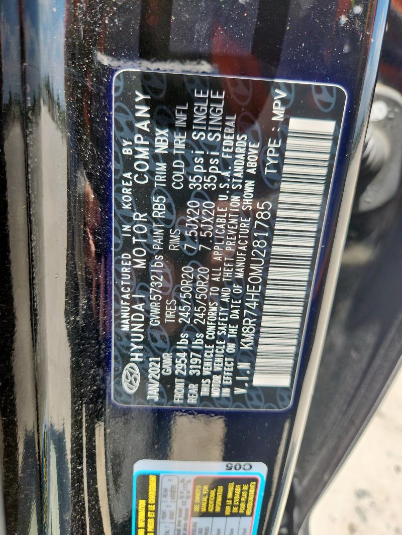 2021 HYUNDAI PALISADE C KM8R74HE0MU281785