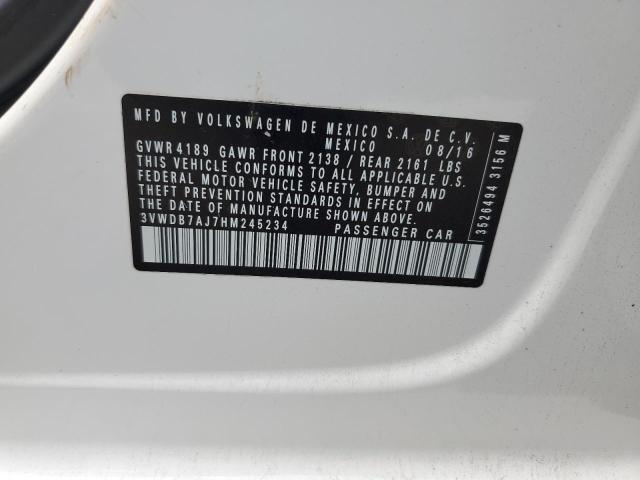 2017 VOLKSWAGEN JETTA SE 3VWDB7AJ7HM245234