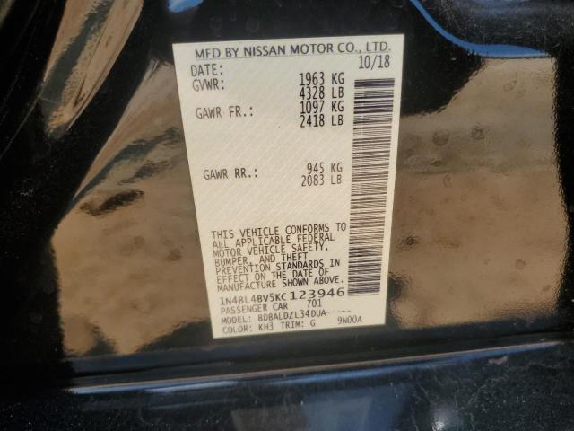 2019 NISSAN ALTIMA S 1N4BL4BV5KC123946