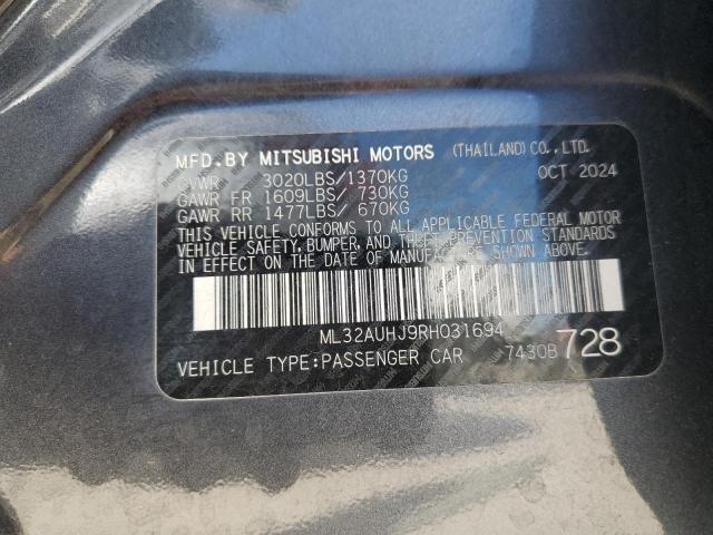 2024 MITSUBISHI MIRAGE ES ML32AUHJ9RH031694