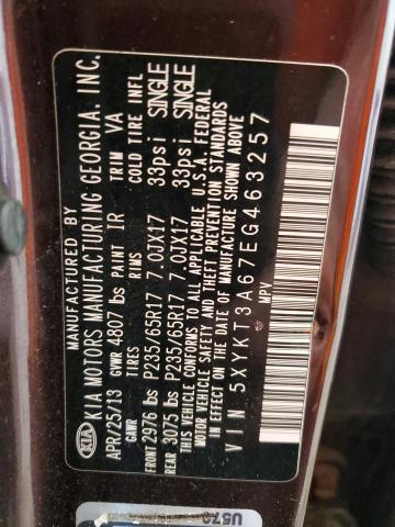 2014 KIA SORENTO LX - 5XYKT3A67EG463257