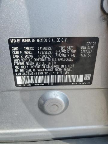 2022 HONDA HR-V EXL 3CZRU6H71NM701967