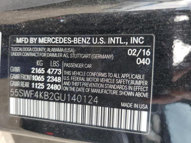 2016 MERCEDES-BENZ C 300 4MAT 55SWF4KB2GU140124