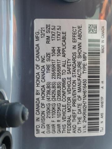 2022 HONDA CR-V SE 2HKRW2H71NH616450