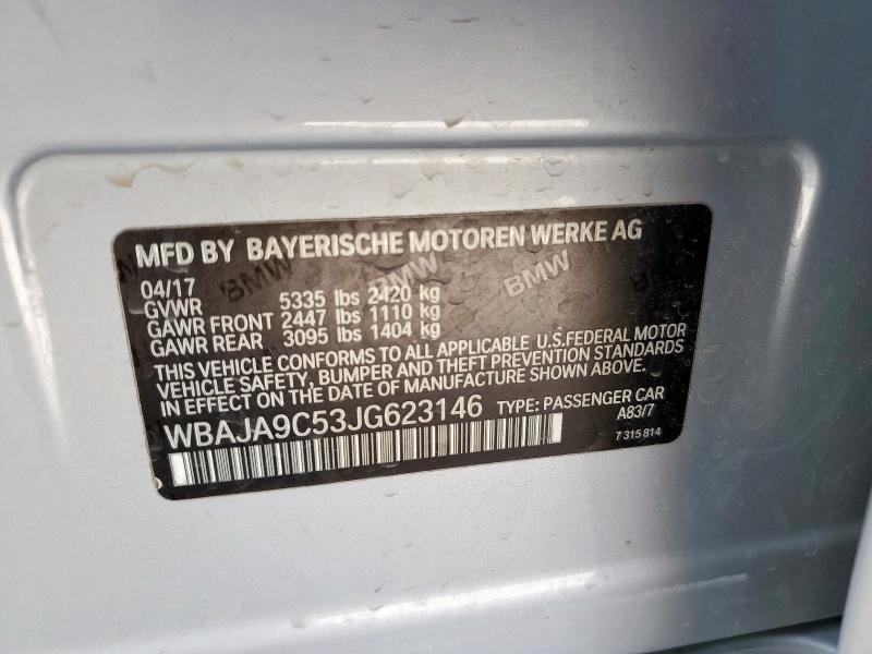 2018 BMW 530E WBAJA9C53JG623146