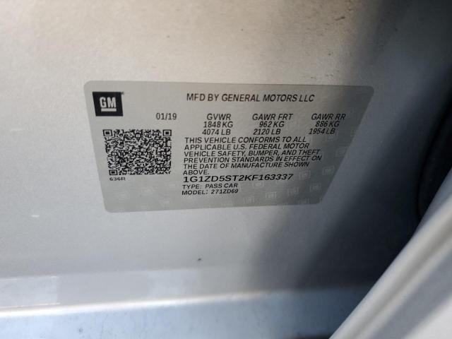 2019 CHEVROLET MALIBU LT 1G1ZD5ST2KF163337