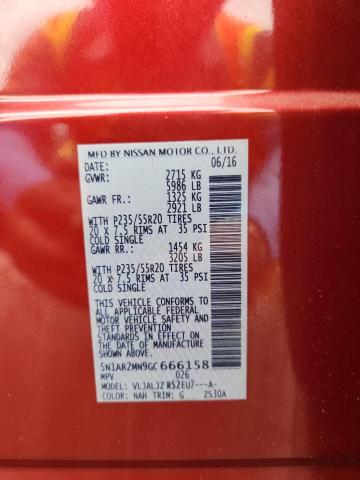 2016 NISSAN PATHFINDER 5N1AR2MN9GC666158
