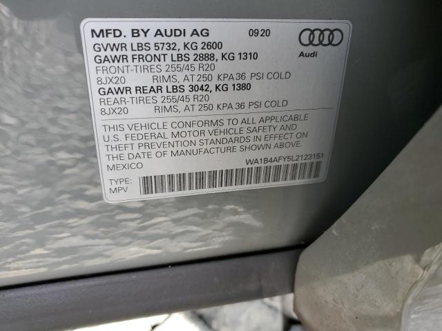 2020 AUDI SQ5 PREMIU WA1B4AFY5L2123151