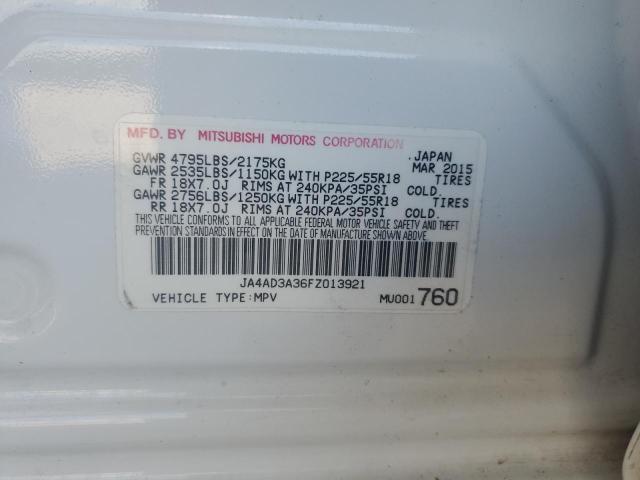 2015 MITSUBISHI OUTLANDER JA4AD3A36FZ013921