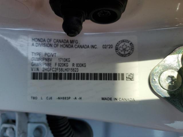 2020 HONDA CIVIC LX 2HGFC2F58LH015623