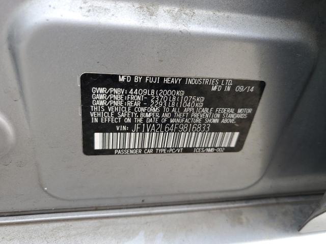 2015 SUBARU WRX STI JF1VA2L64F9816833