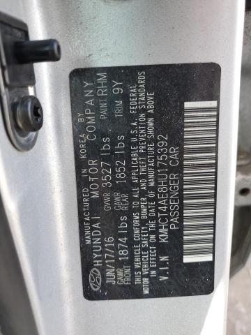 2017 HYUNDAI ACCENT SE KMHCT4AE8HU175392