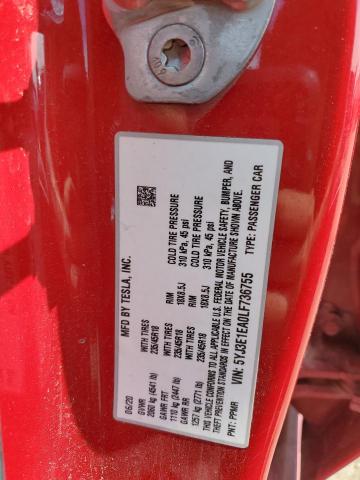 2020 TESLA MODEL 3 5YJ3E1EA0LF736755